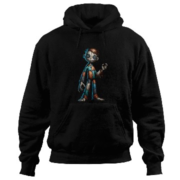 Discover Stitched Button-Eyed Doll – Creepy Patchwork Puppe Hoodies