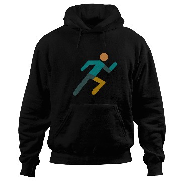Discover Running Icon – Minimalist Runner Design Hoodies