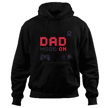 Discover Dad Mode On Retro Gamer Dad Pixel Art Design Hoodies