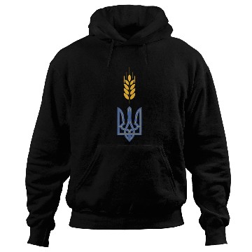 Discover Ukraine Trident Wheat Symbol Ukrainian Heritage Hoodies