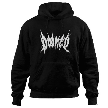 Discover DOOMED, Black, Dark, Sharp, Metal, Gothic, Design Hoodies