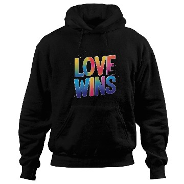 Discover Love Wins Rainbow Script Hoodies – Pride Month Hoodies