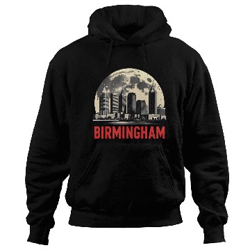 Discover Birmingham City Albm Skyline Full Moon Hoodies