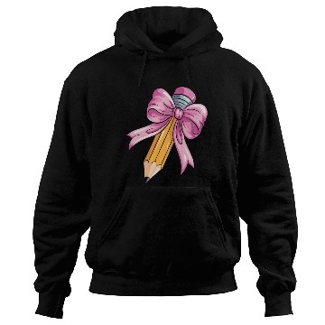 Discover Teacher Coquette Bow Pencil Bow Hoodies