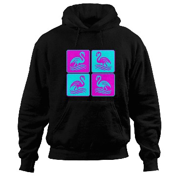 Discover Flamingo Waves Pop Art Hoodies