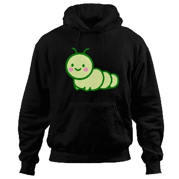 Discover Cute Green Caterpillar- Adorable Insect Lover Hoodies