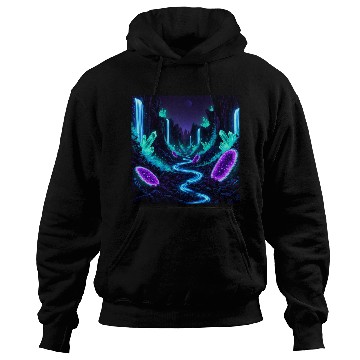 Discover Bioluminescent Crystal Valley Hoodies
