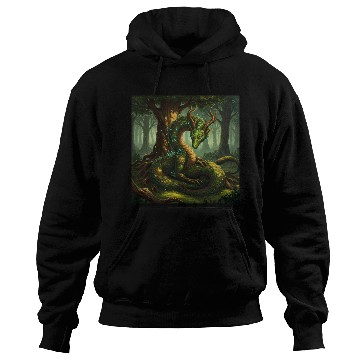 Discover Enchanted Forest Serpent Design Hoodies