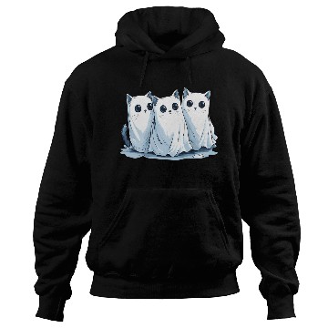 Discover Funny Ghost Cat Hoodies