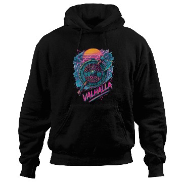 Discover Viking Valhalla Norse Retro Vaporwave Hoodies