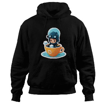 Discover Diver Coffee Cup Fantasy Sticker. Hoodies