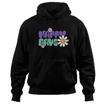 Discover Happy Days | Groovy Retro Daisy Flower Hoodies