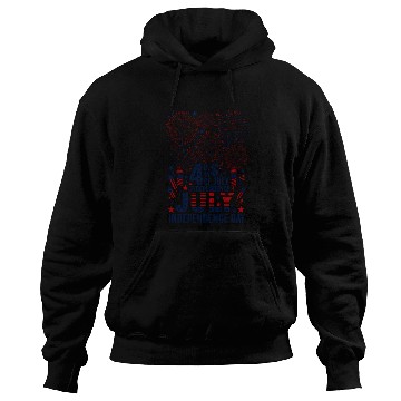 Discover US independance day fireworks square design Hoodies