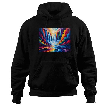Discover Vibrant Rainbow Waterfall & River Hoodies