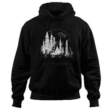 Discover Forest Moon – Lunar Light in the Wilderness Hoodies