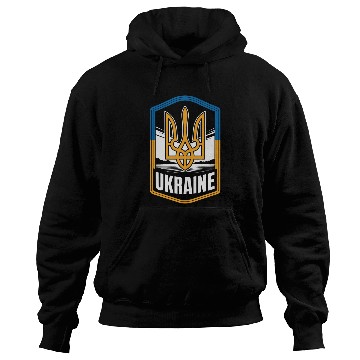 Discover Ukraine Shield Badge Trident Emblem Ukrainian Hoodies