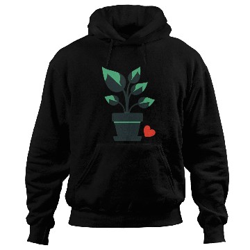 Discover Potted Plant Heart Icon Hoodies