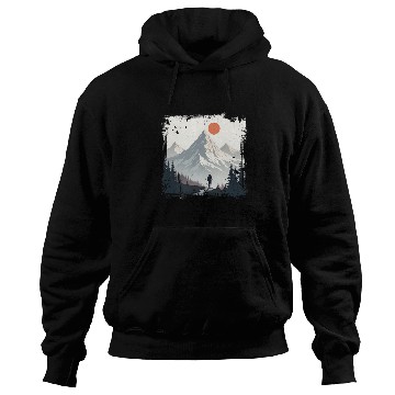 Discover Serene Mountain Wilderness Scene Hoodies
