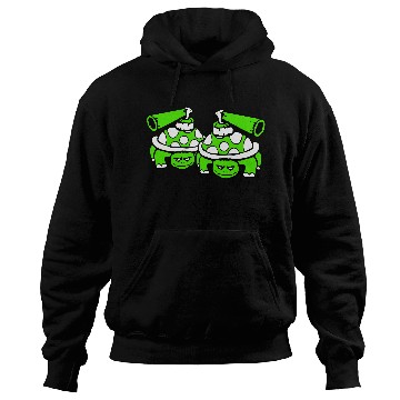 Discover 2 turtles shell gun shooting war attack tank team Hoodies