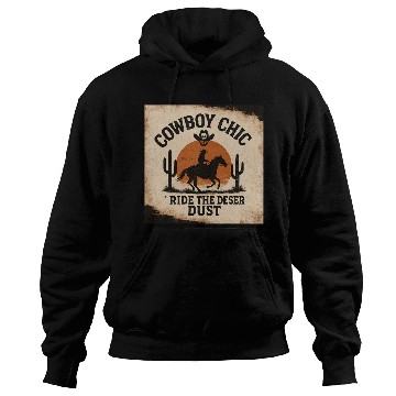 Discover Cowboy Chic Desert Ride Design Hoodies