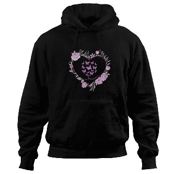 Discover heart with roes frams and butterflies Hoodies