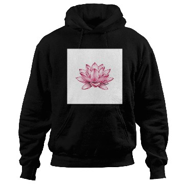 Discover Elegant Pink Lotus Floral Hoodies