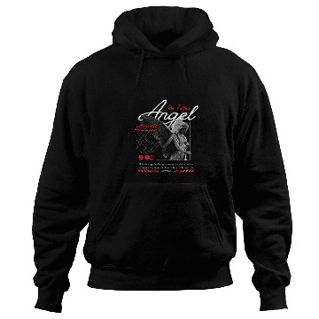 Discover Serene Angel Statue with Dark Wings Hoodies