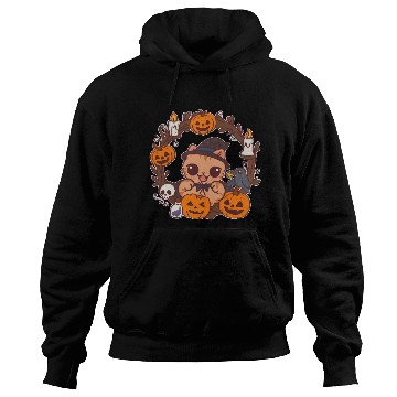 Discover Whimsical Halloween Cat with Pumpkin Magic Hoodies