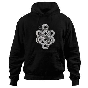 Discover Silver Snake Knot – Mystical & Elegant Hoodies