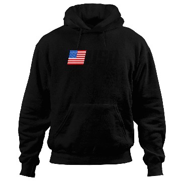 Discover Patriotic American Flag Silhouette Hoodies
