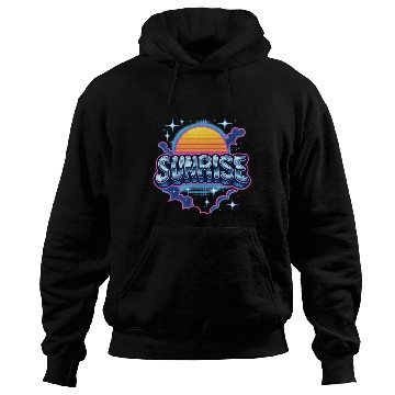 Discover Retro Sunrise Neon Design Hoodies