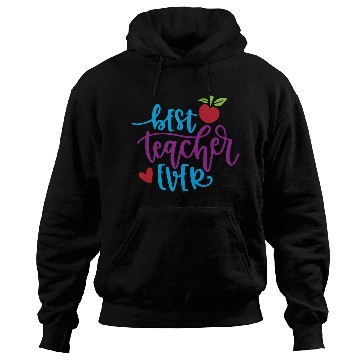 Discover Best Teacher Ever – Apple & Heart Design Hoodies