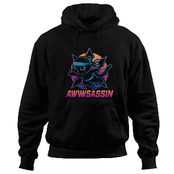 Discover Ninja Cat Awwssassin Adventure Hoodies