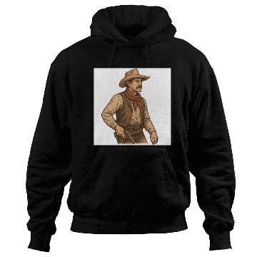 Discover Western Cowboy Portrait Art Hoodies