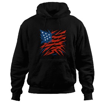 Discover Abstract American Flag Deconstructivism Style Hoodies