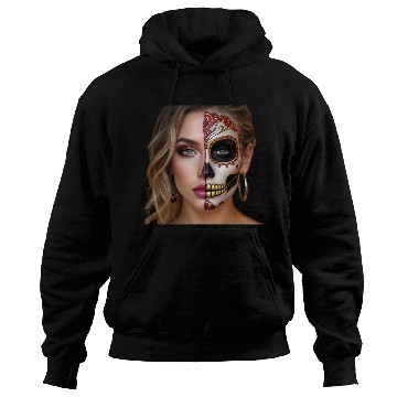 Discover Intricate Sugar Skull Face Art Hoodies