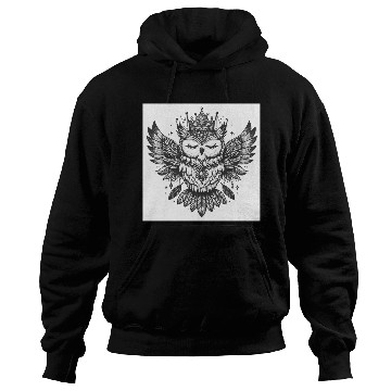 Discover Majestic Crowned Owl Fantasy Design Hoodies