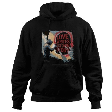 Discover Graffiti Art Love Story Wall Print Hoodies
