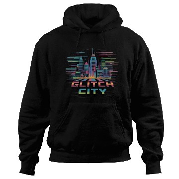 Discover Neon Cyberpunk Cityscape Design Hoodies