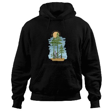 Discover Abstract PineTrees in the sun Hoodies