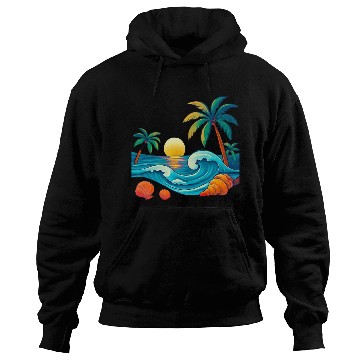 Discover Tropical Sunset Beach Vibes Hoodies