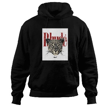 Discover Leopard Face with Bold Red Text Hoodies