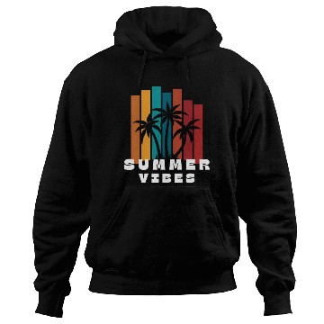 Discover Sunset Palm Summer Vibes Design Hoodies