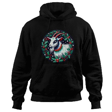 Discover Festive Yule Goat Nordic Holiday Design Hoodies