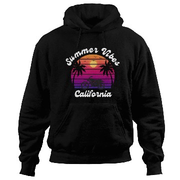 Discover Sunset Motorcycle in California Hoodies