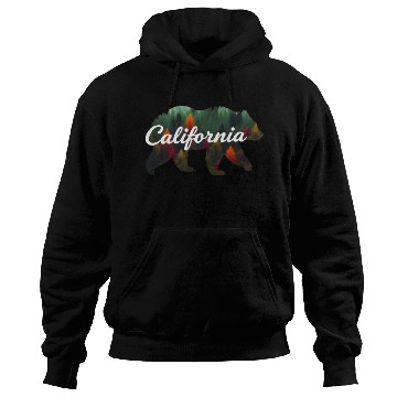 Discover California Bear Forest Scene Hoodies