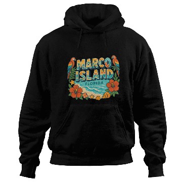 Discover Marco Island Florida Tropical Retro Hoodies
