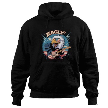 Discover Eagle Rock Star Guitar Illustration Hoodies