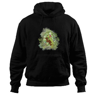 Discover Whimsical Frog on Branch Illustration Hoodies