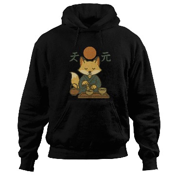 Discover Anime Fox Meditation Scene Hoodies